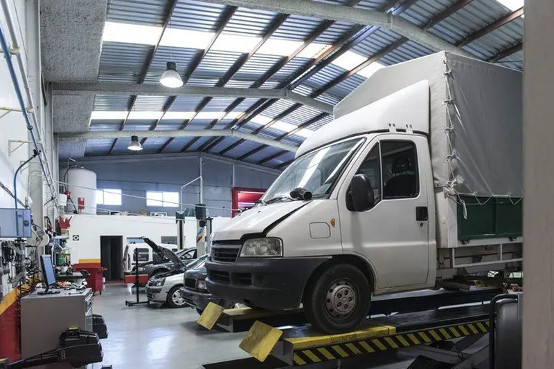 Car being serviced in the workshop at MVM Garage Bridlington